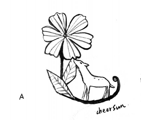 《Deer,Flower》手稿 2  / 吉祥物